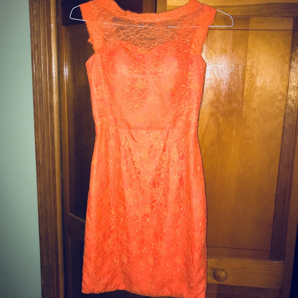 Sherbet Orange Lace Dress
